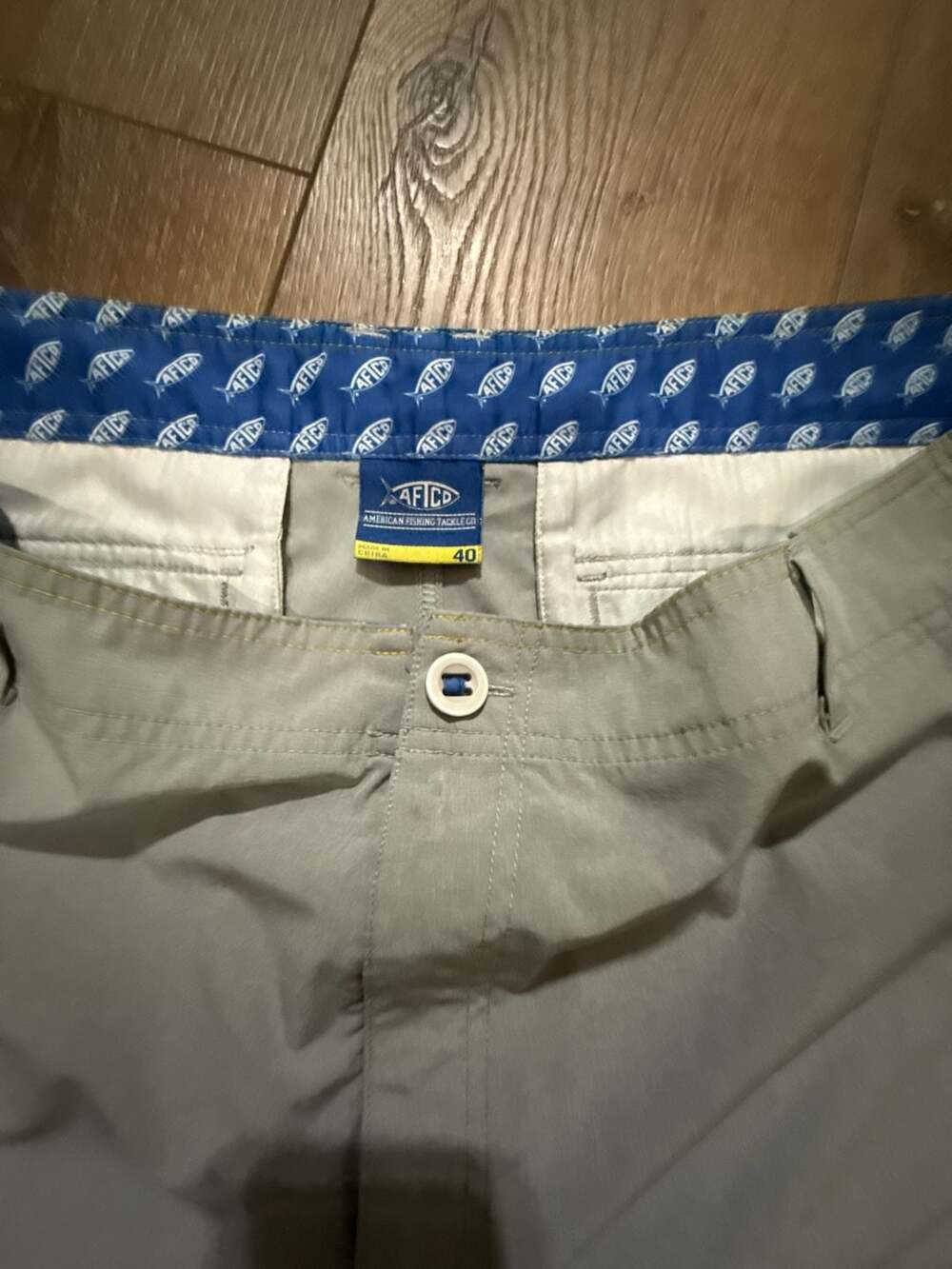 AFTCO Shorts Size 40 Gray Fishing Performance